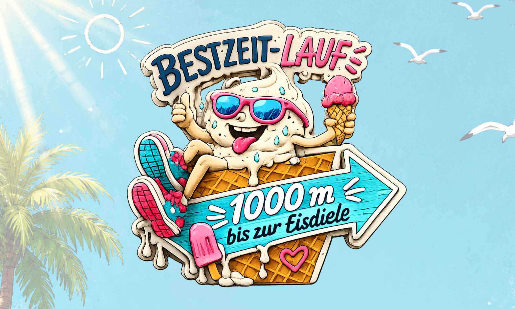 1000m Eisdielen Sprint