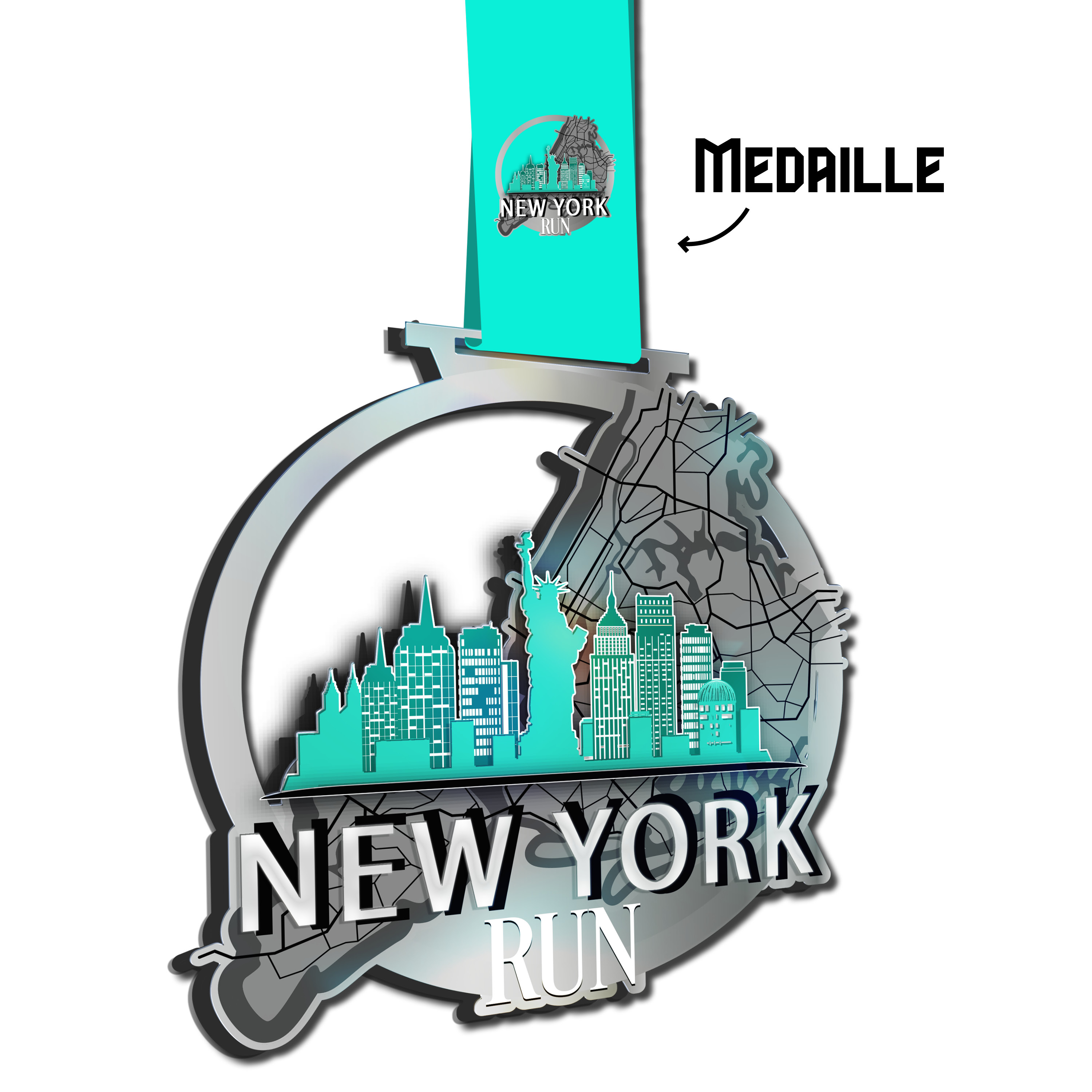 LAUF WEITER New York Run Medaille