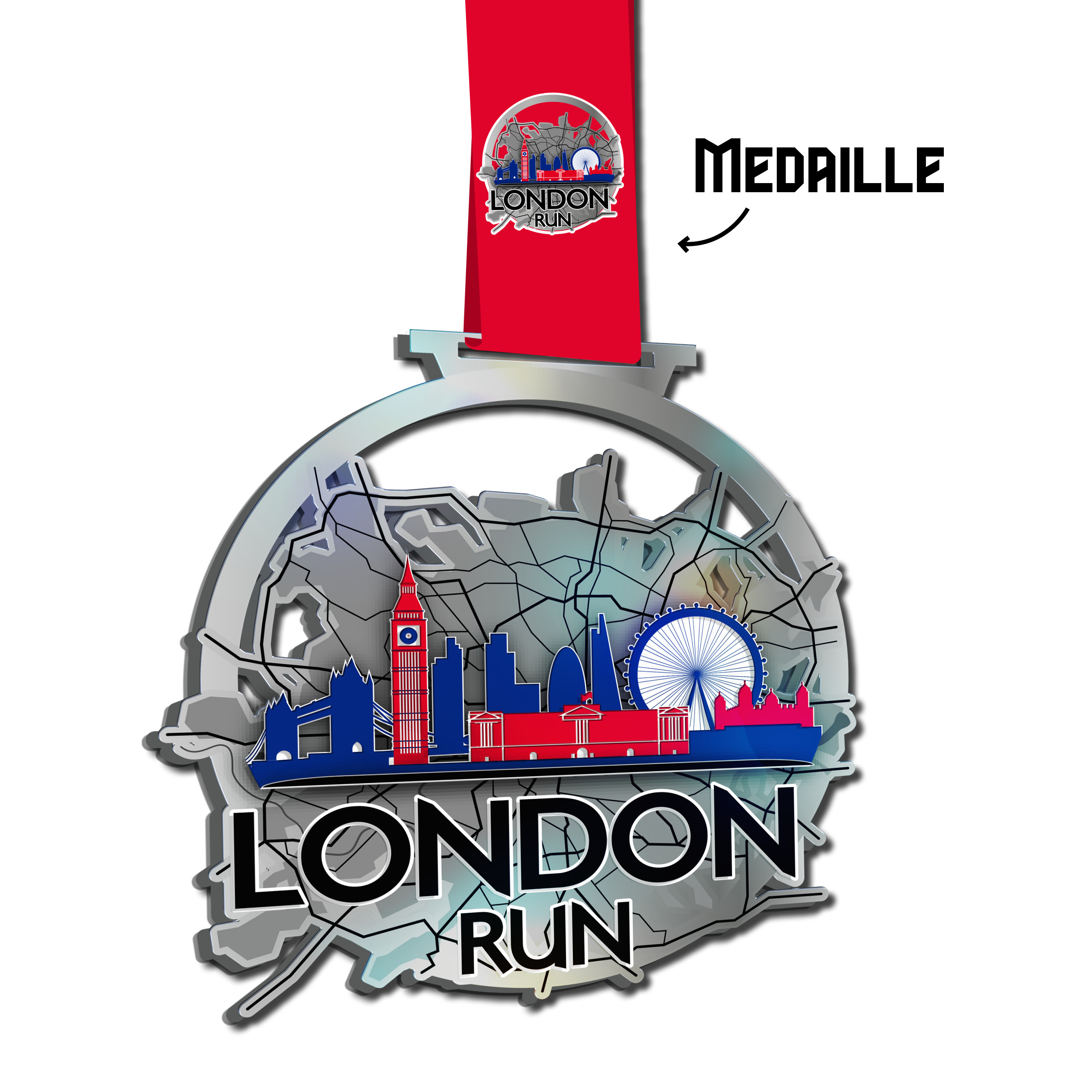 LAUF WEITER London Run Medaille