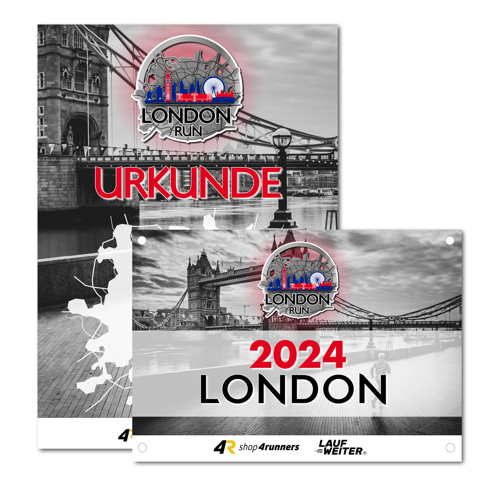 LAUF WEITER London Run Startnummer & Urkunde