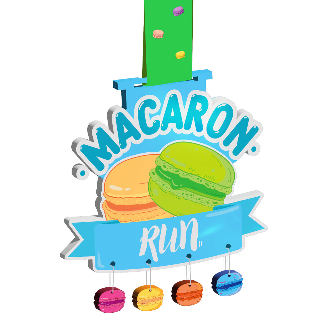 LAUF WEITER Macaron Run Medaille