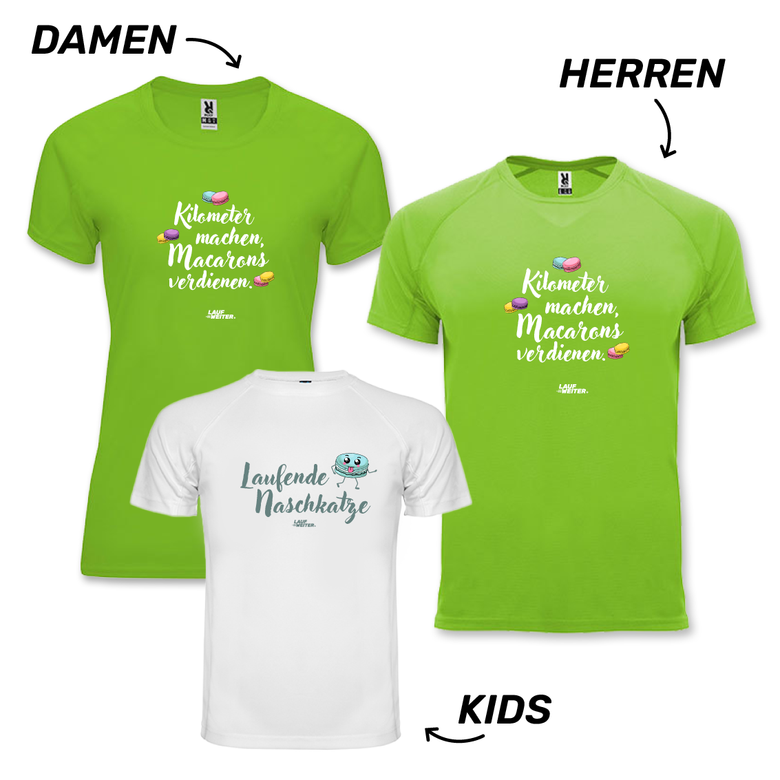 LAUF WEITER Macaron Run T-Shirts