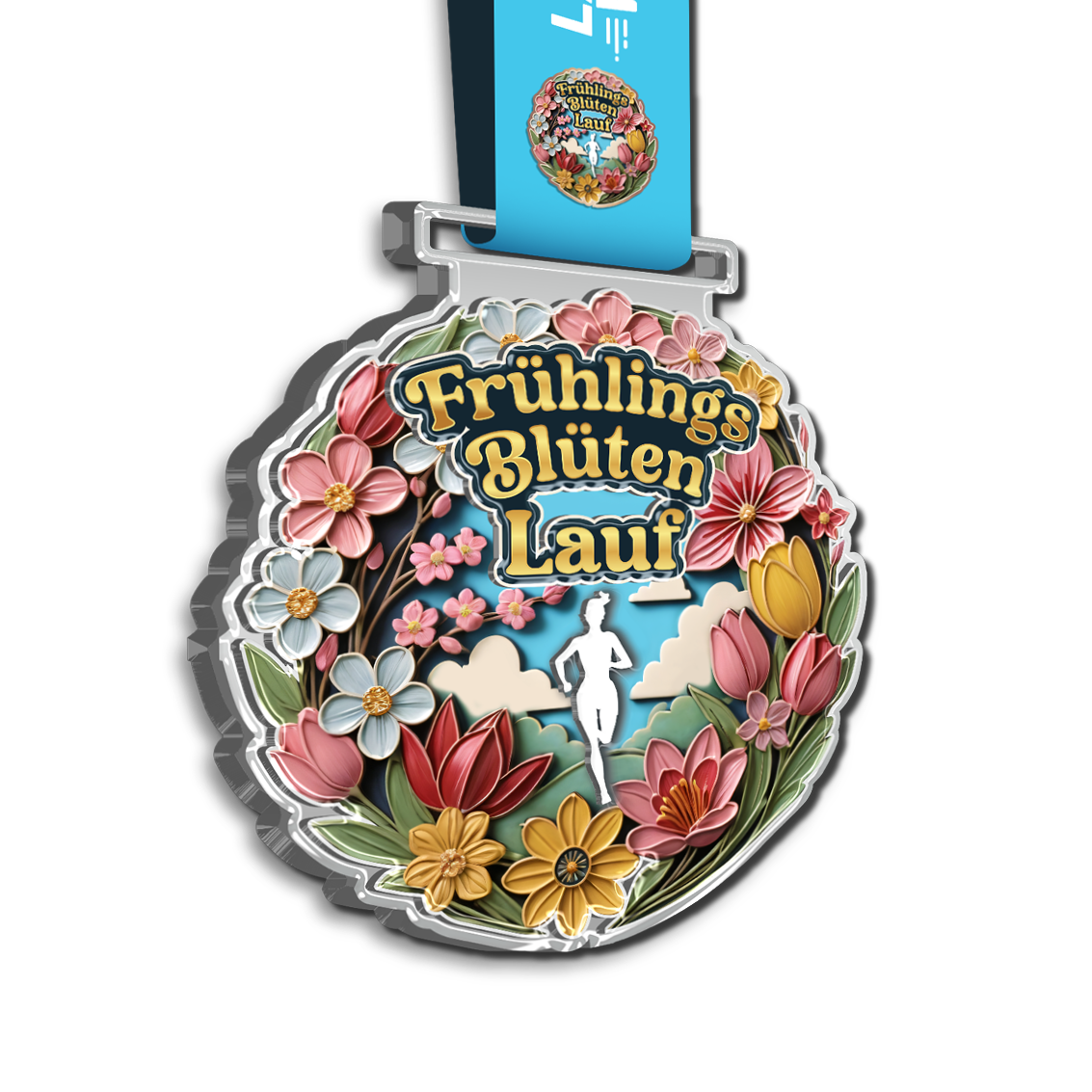 LAUF WEITER Frühlingsblüten Lauf Medaille