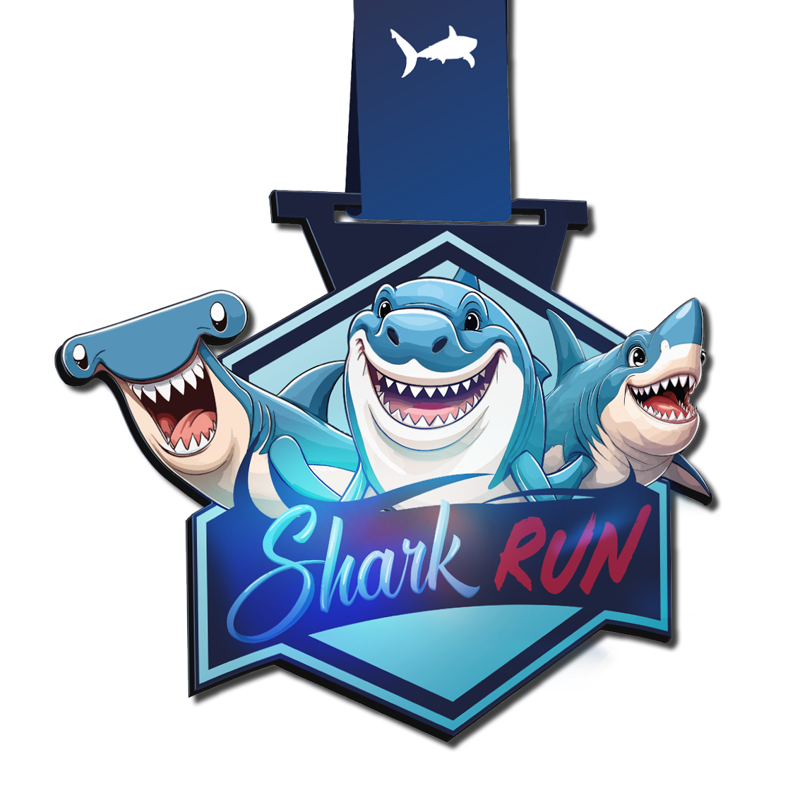 LAUF WEITER Shark Run Medaille