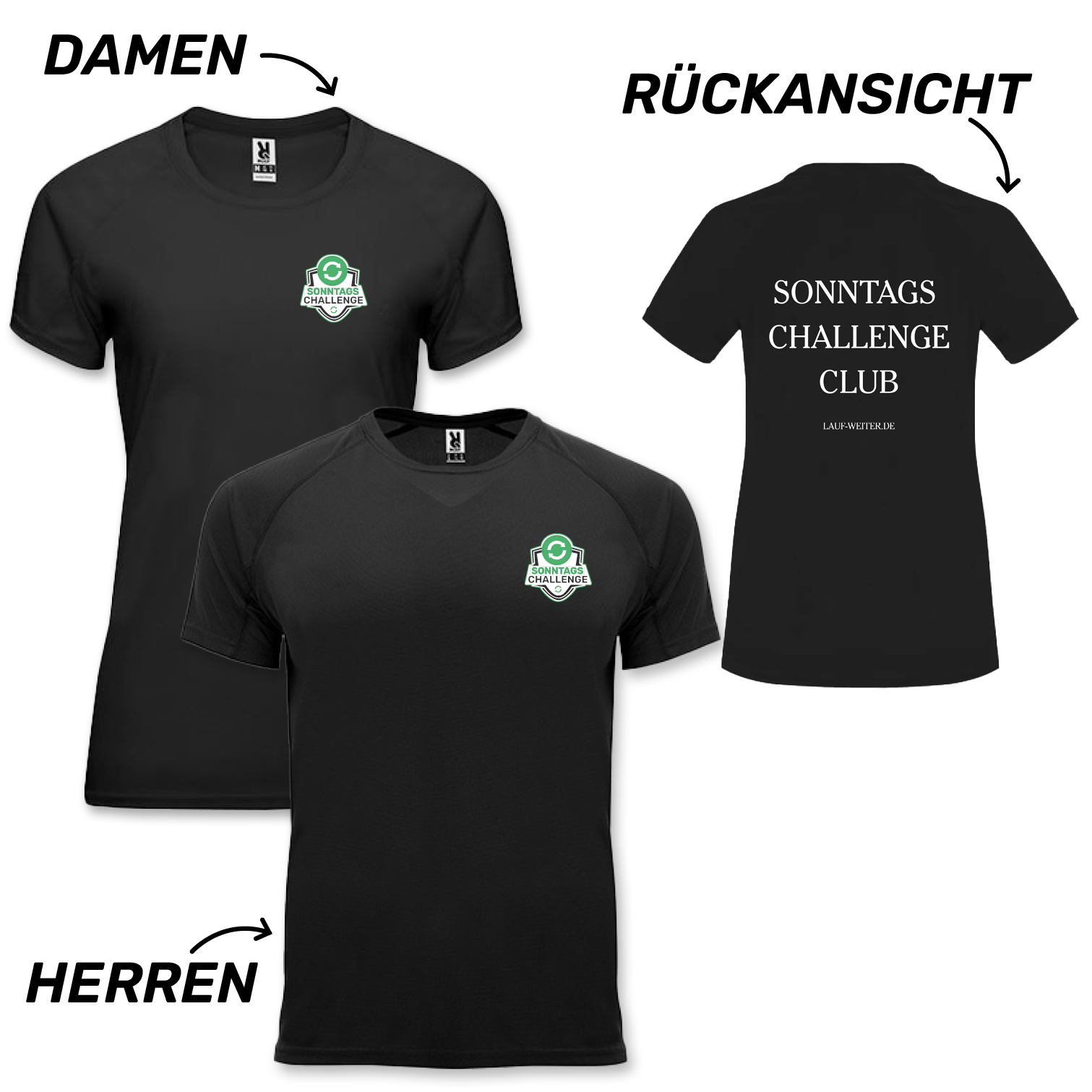 LAUF WEITER 250. Sonntagschallenge T-Shirts