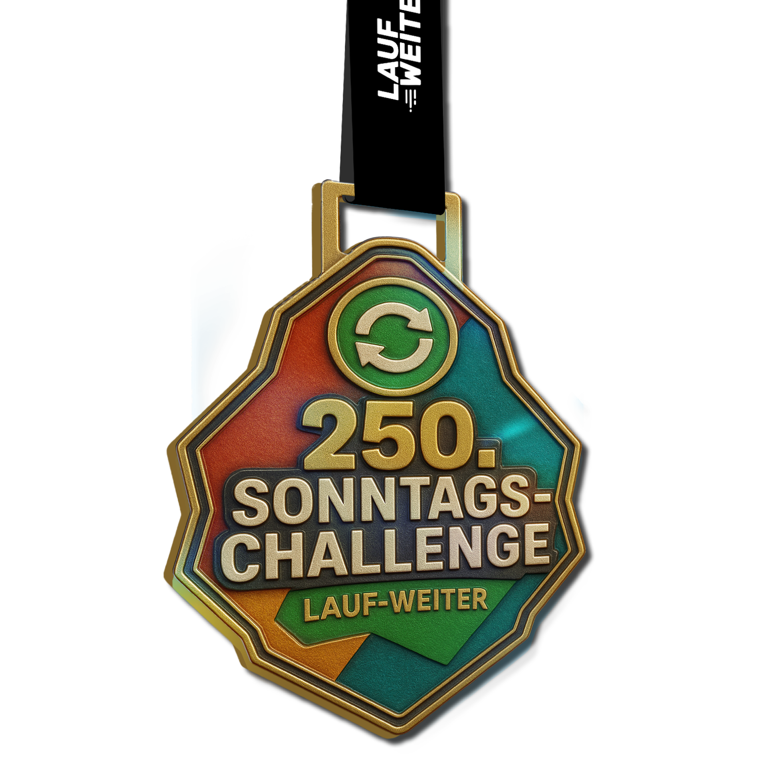 LAUF WEITER 250. Sonntagschallenge Medaille