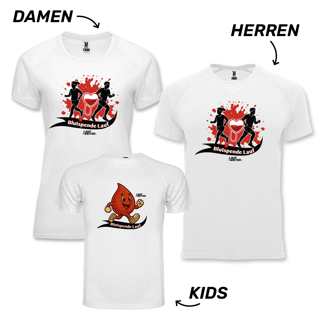 LAUF WEITER Blutspende Lauf T-Shirts