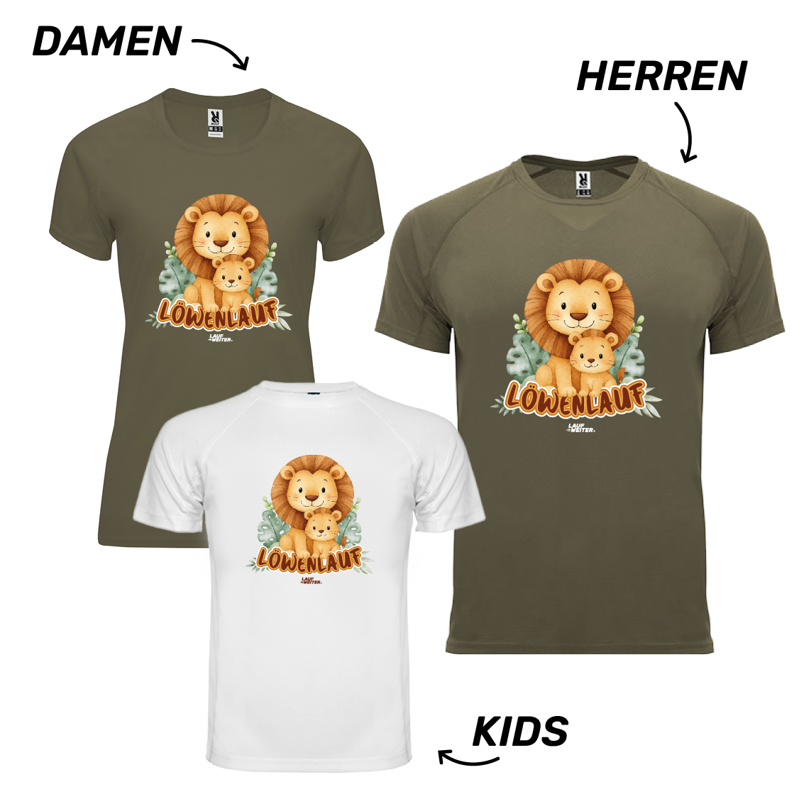 LAUF WEITER Löwenlauf T-Shirts