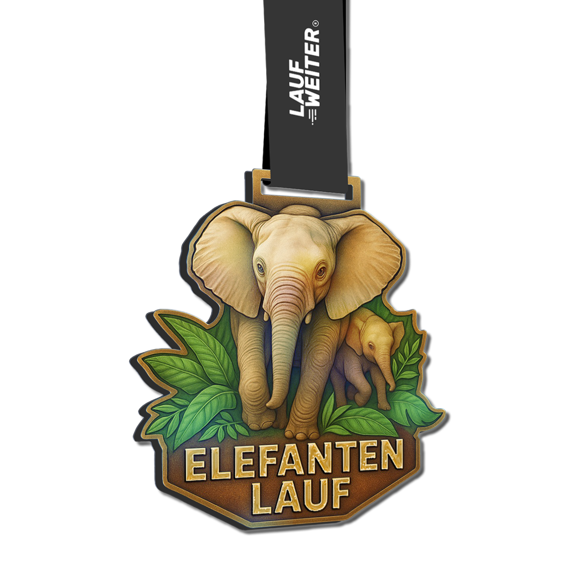 LAUF WEITER Elefanten Lauf Medaille