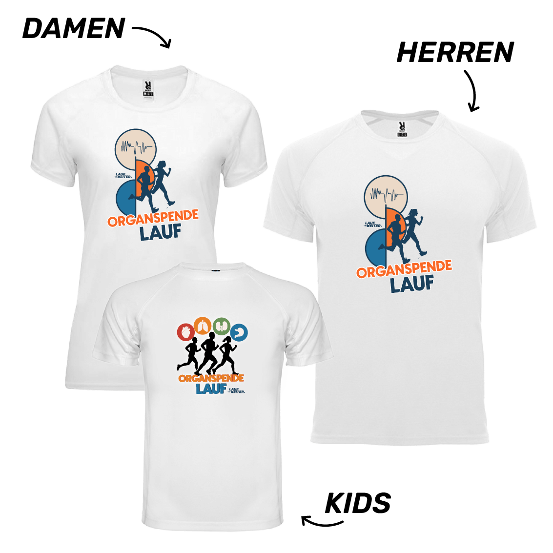 LAUF WEITER Organspendelauf T-Shirts