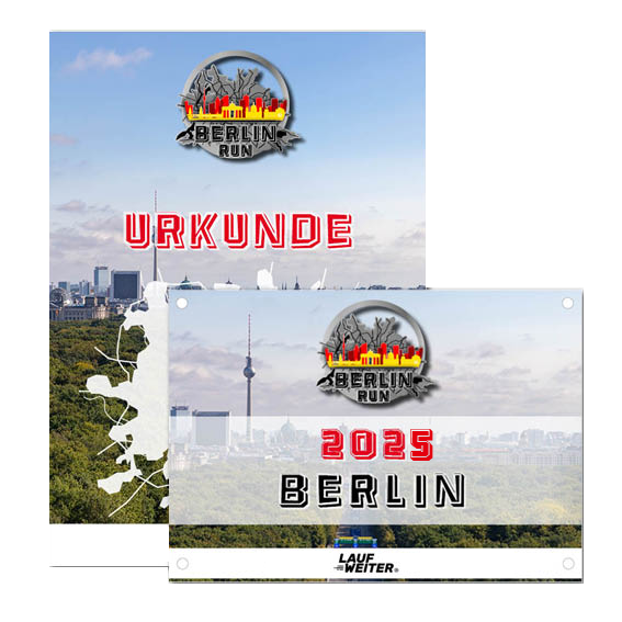 LAUF WEITER Berlin Run Startnummer & Urkunde