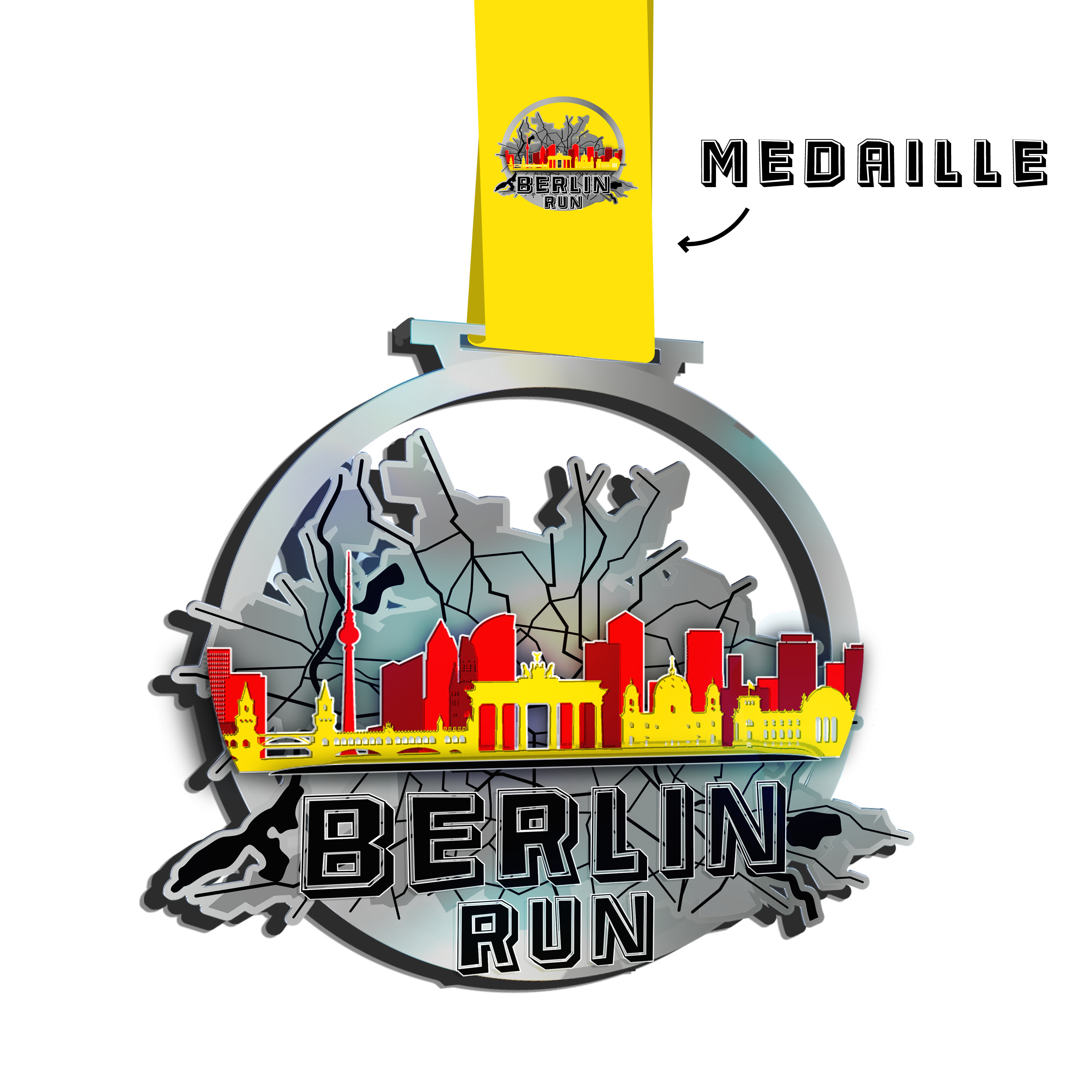 LAUF WEITER Berlin Run Medaille