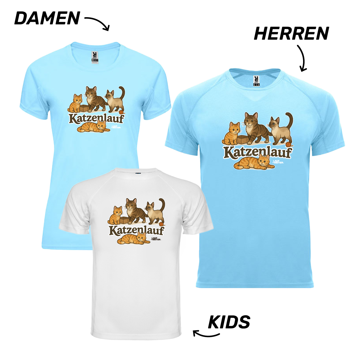 LAUF WEITER Katzenlauf T-Shirts