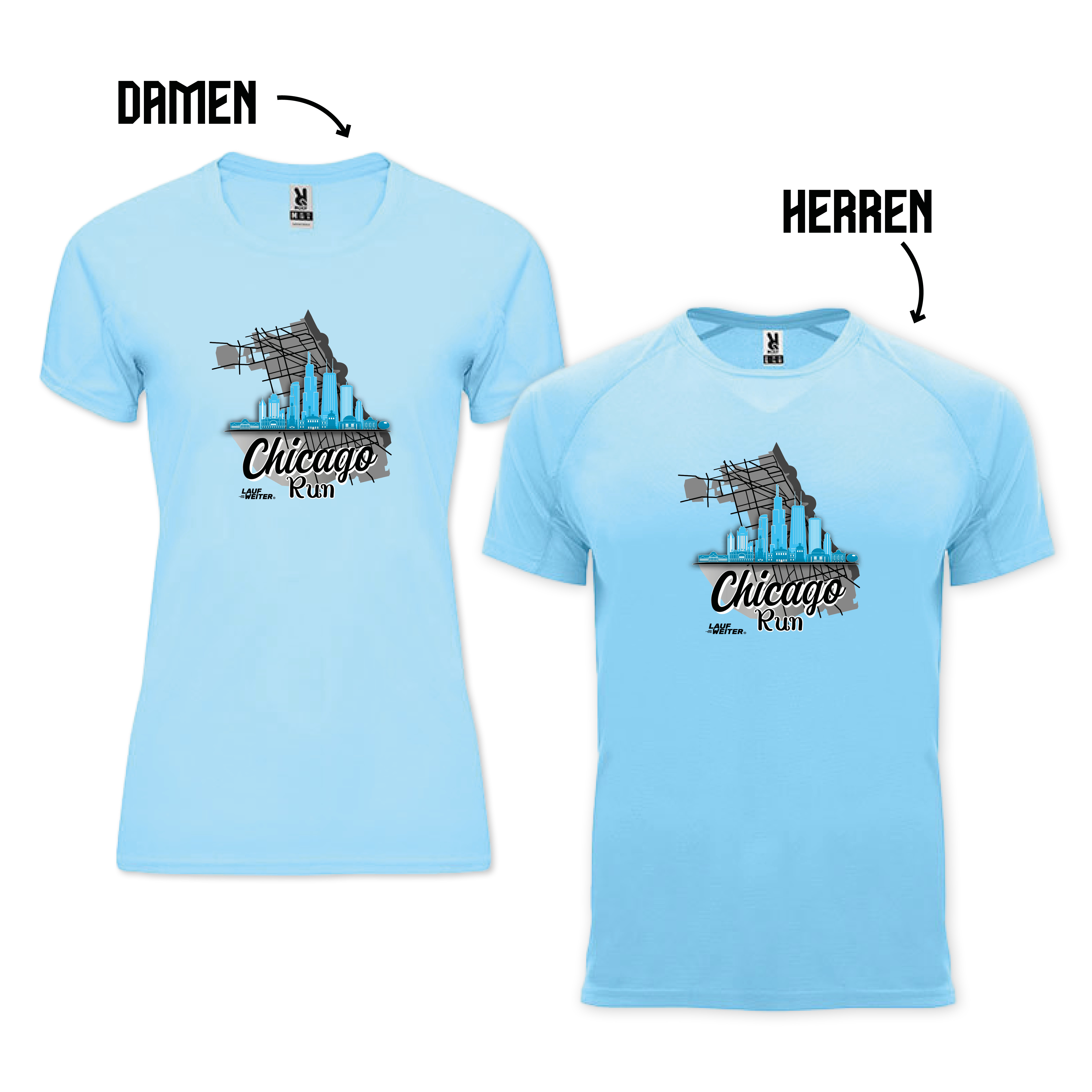 LAUF WEITER Chicago Run T-Shirts