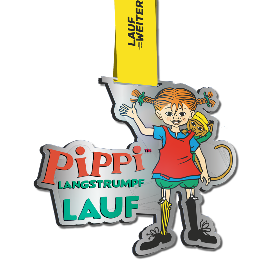LAUF WEITER Pippi Langstrumpf Lauf Medaille