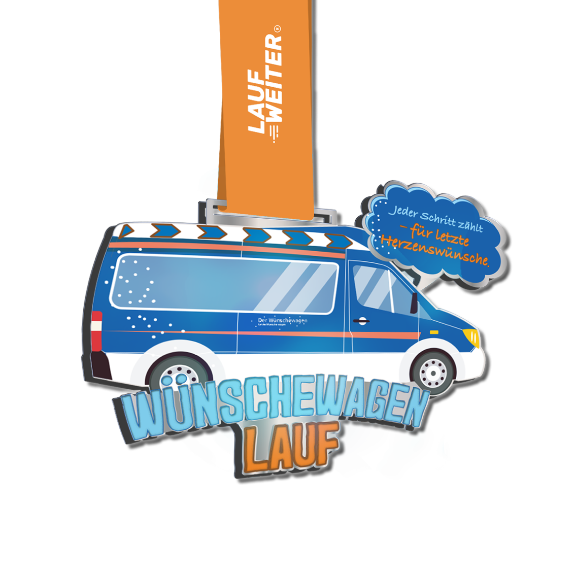 LAUF WEITER Wünschewagen Lauf Medaille