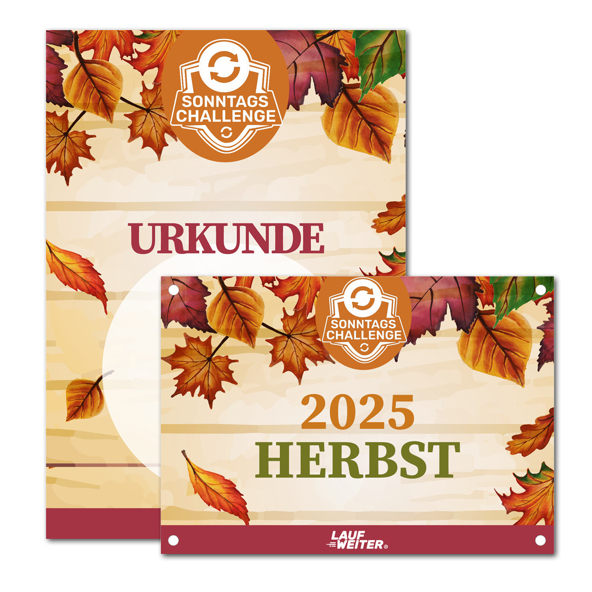 LAUF WEITER 265. Sonntagschallenge Startnummer & Urkunde