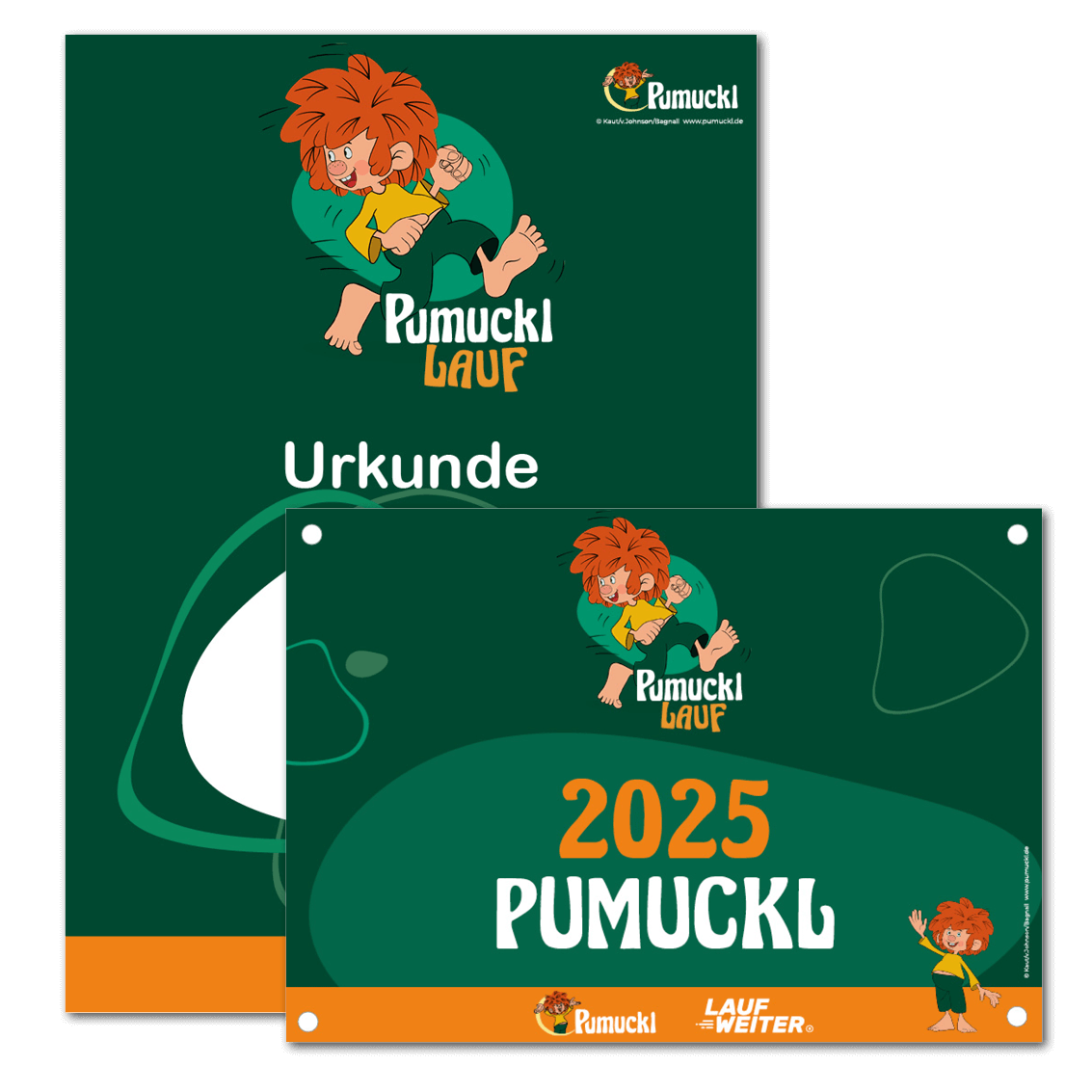 LAUF WEITER Pumuckl Lauf Startnummer & Urkunde