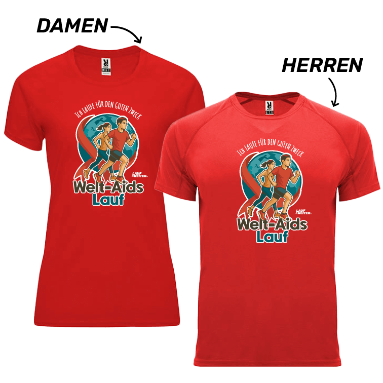 LAUF WEITER Welt-Aids-Lauf T-Shirts