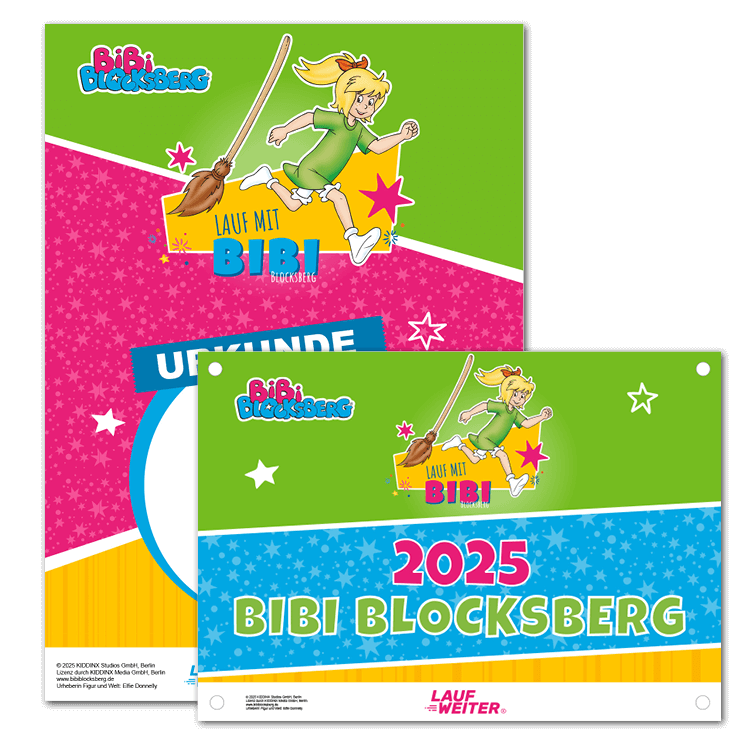 LAUF WEITER Lauf mit Bibi Blocksberg Startnummer & Urkunde