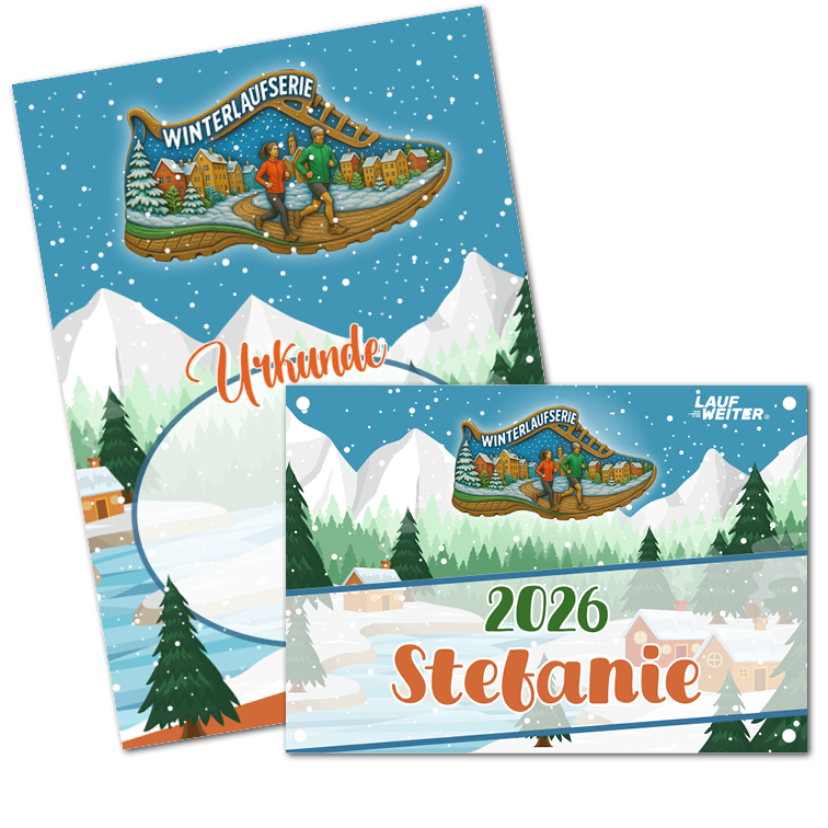 LAUF WEITER Winterlaufserie 2026 Startnummer & Urkunde