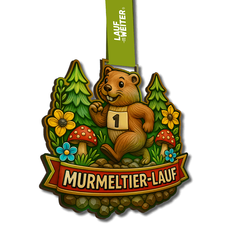 LAUF WEITER Murmeltier Lauf Medaille