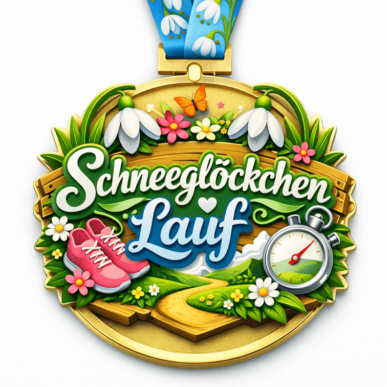 LAUF WEITER Schneegl&ouml;ckchen Lauf Medaille