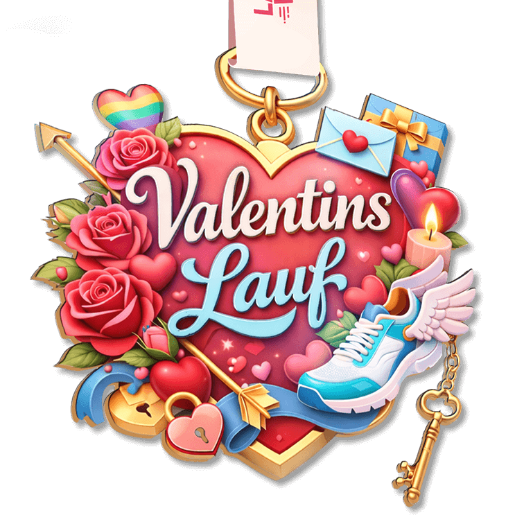 LAUF WEITER Valentinslauf Medaille