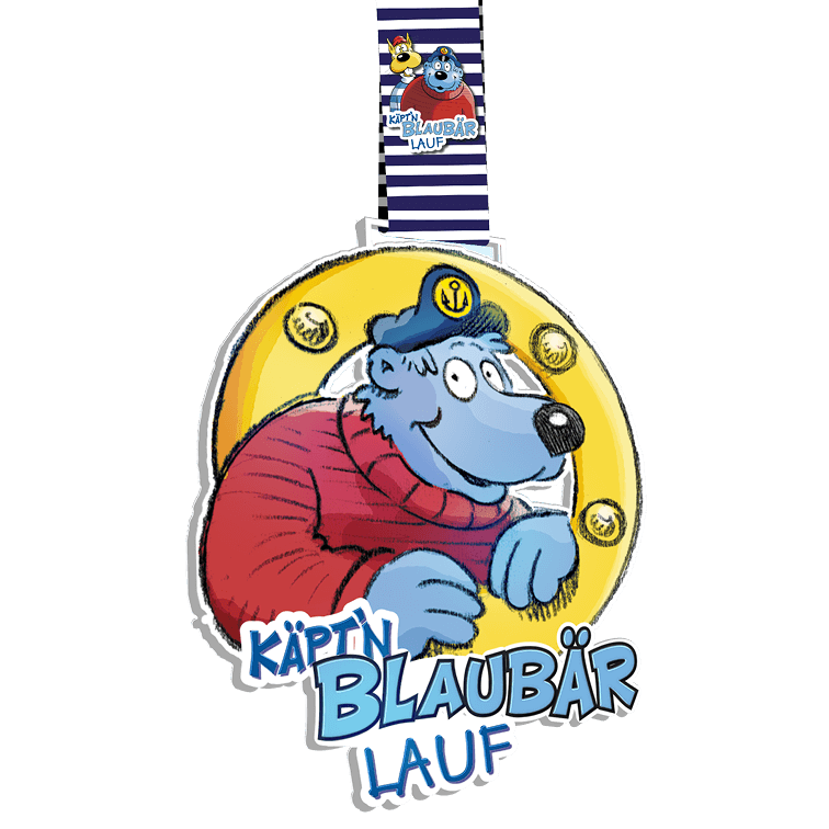 LAUF WEITER K&auml;pt&rsquo;n Blaub&auml;r Lauf Medaille