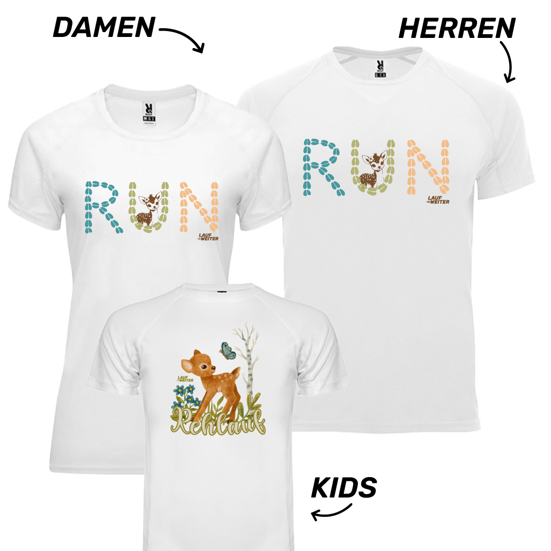 LAUF WEITER Rehlauf T-Shirts