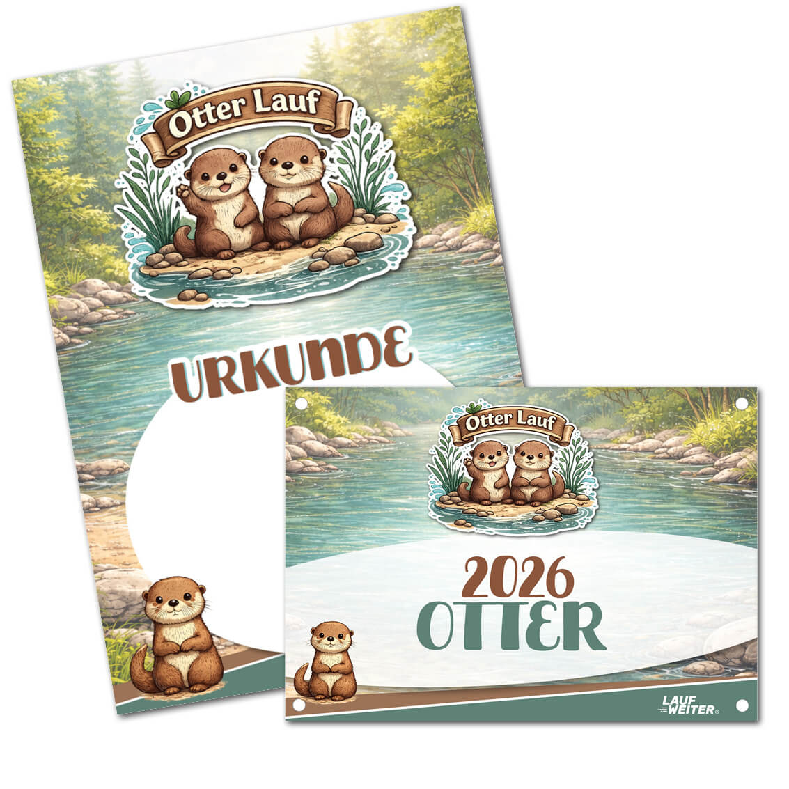 LAUF WEITER Otterlauf Startnummer & Urkunde