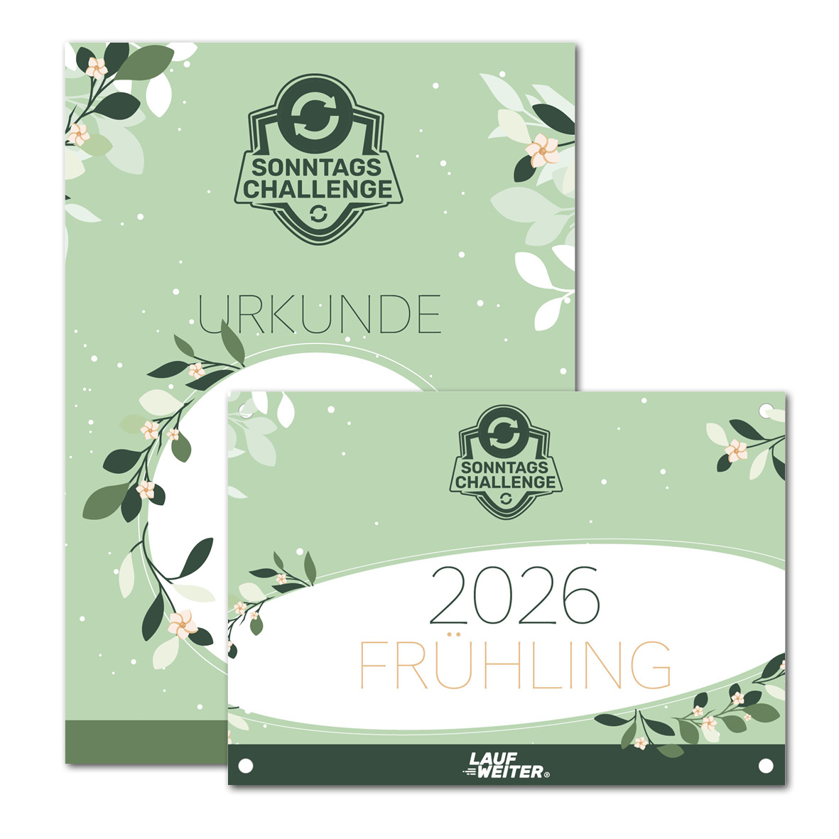 LAUF WEITER 291. Sonntagschallenge Startnummer & Urkunde