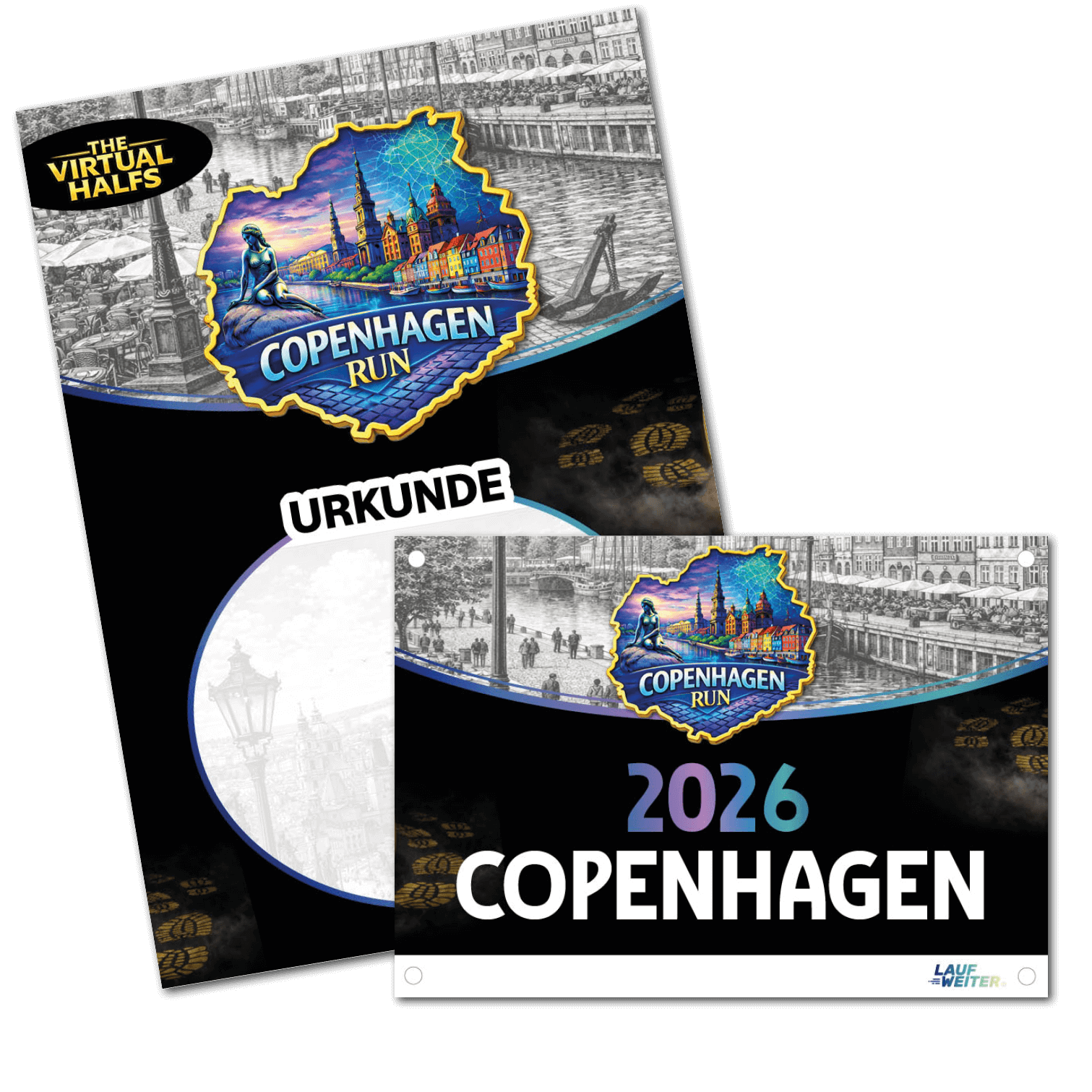LAUF WEITER Copenhagen Run Startnummer & Urkunde