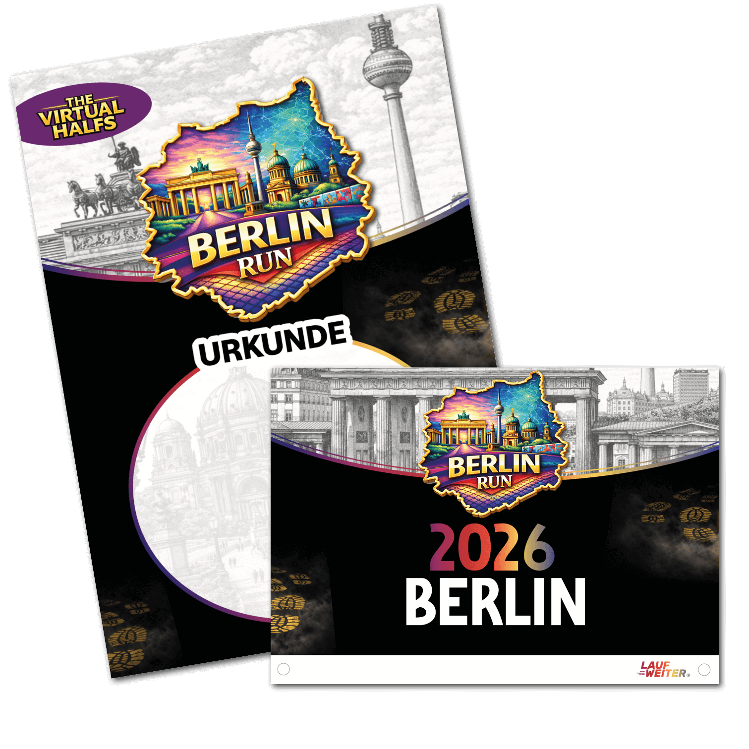 LAUF WEITER Berlin Run Startnummer & Urkunde