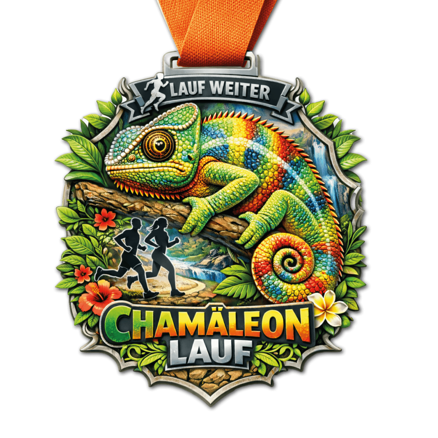 LAUF WEITER Cham&auml;leon Lauf Medaille