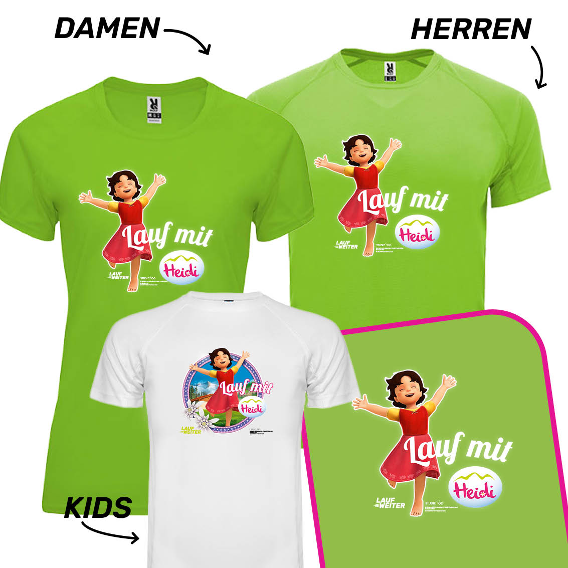 LAUF WEITER Lauf mit Heidi T-Shirts