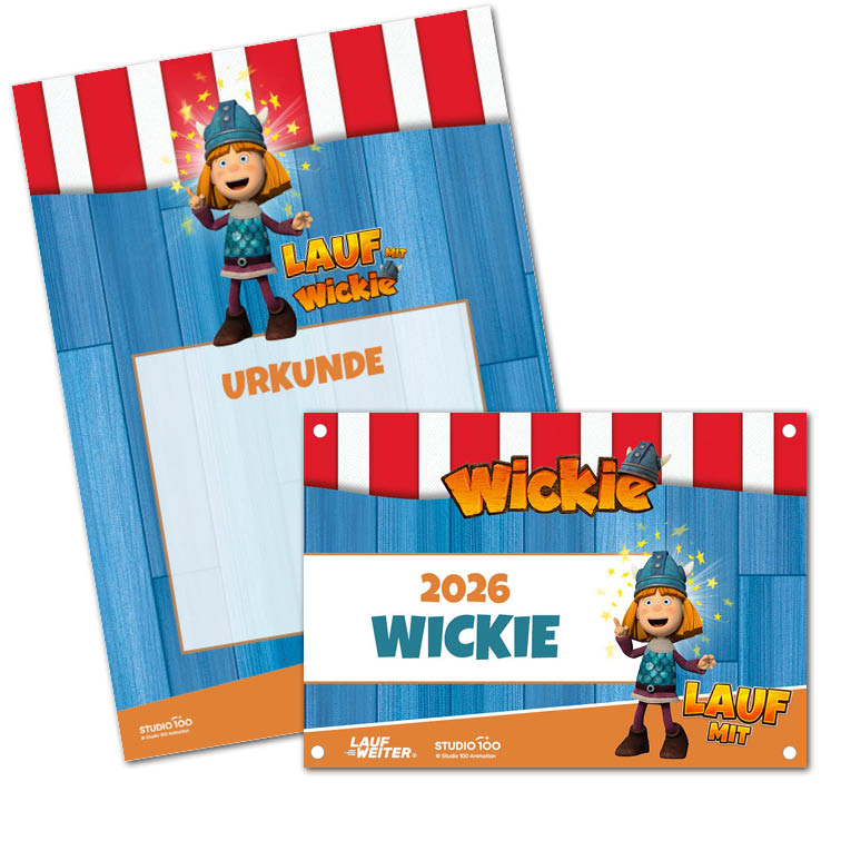 LAUF WEITER Lauf mit Wickie Startnummer & Urkunde