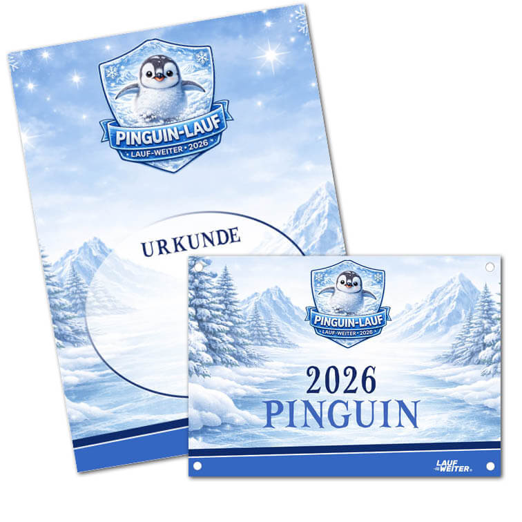LAUF WEITER Pinguin Lauf 2026 Startnummer & Urkunde