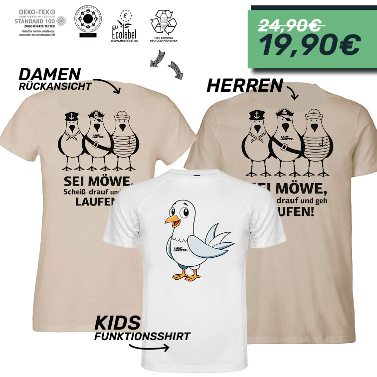 LAUF WEITER M&ouml;wen Lauf T-Shirts