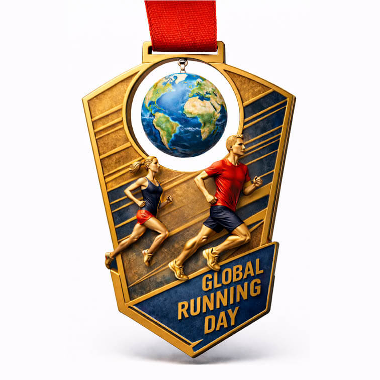 LAUF WEITER Global Running Day Medaille
