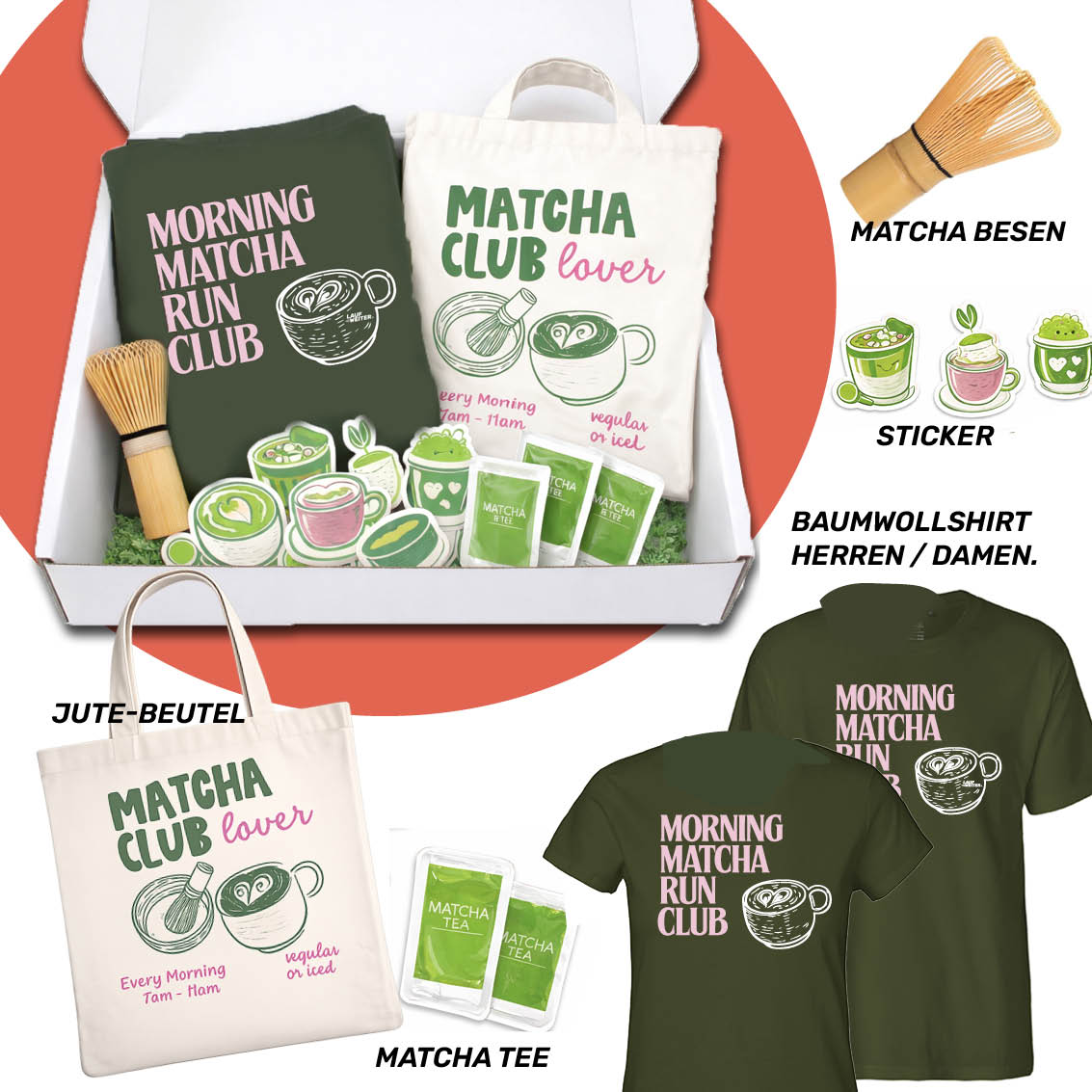 LAUF WEITER Matcha Morning Run Paket + Shirt