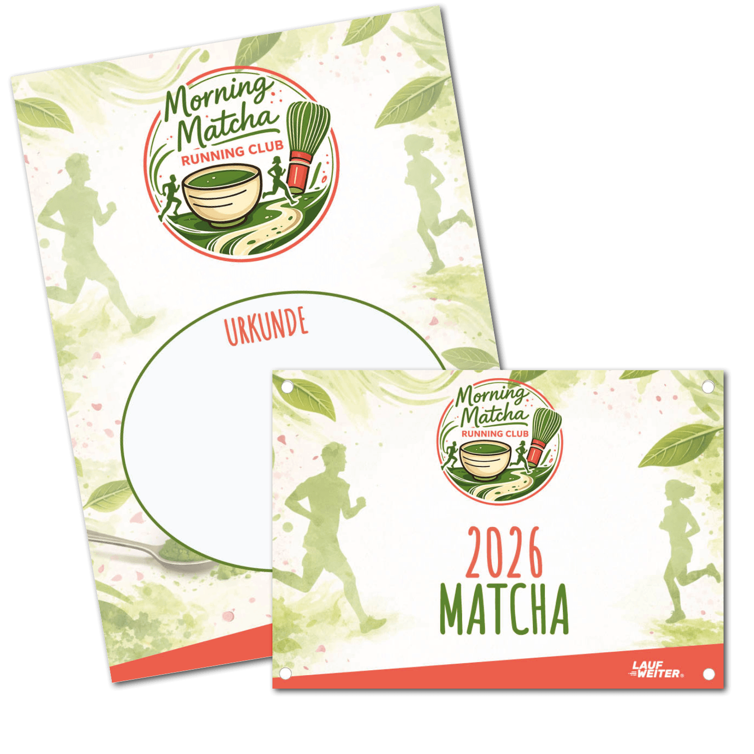 LAUF WEITER Matcha Morning Run Startnummer & Urkunde