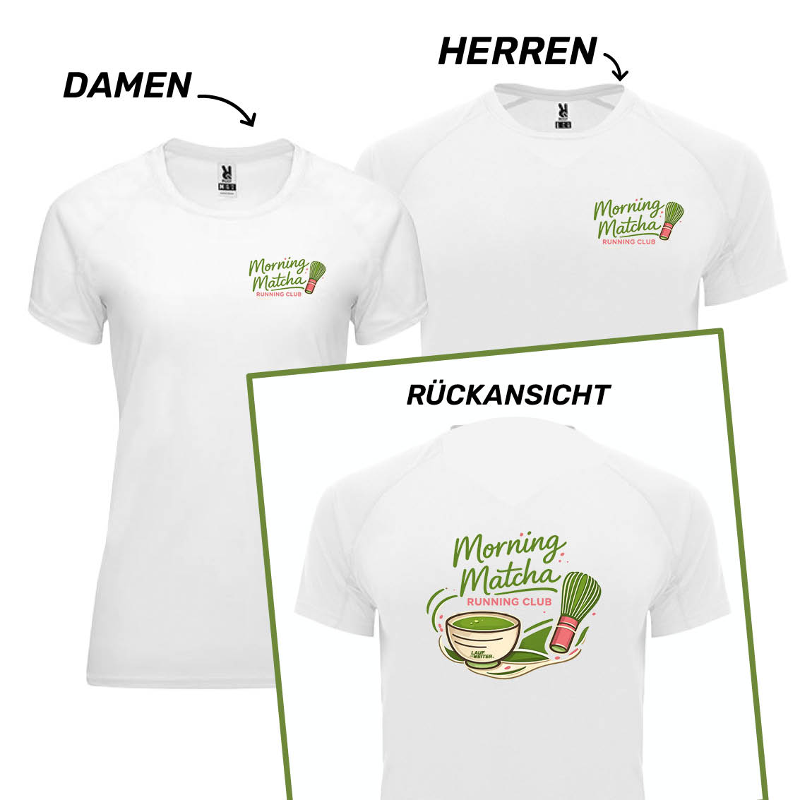 LAUF WEITER Matcha Morning Run T-Shirts