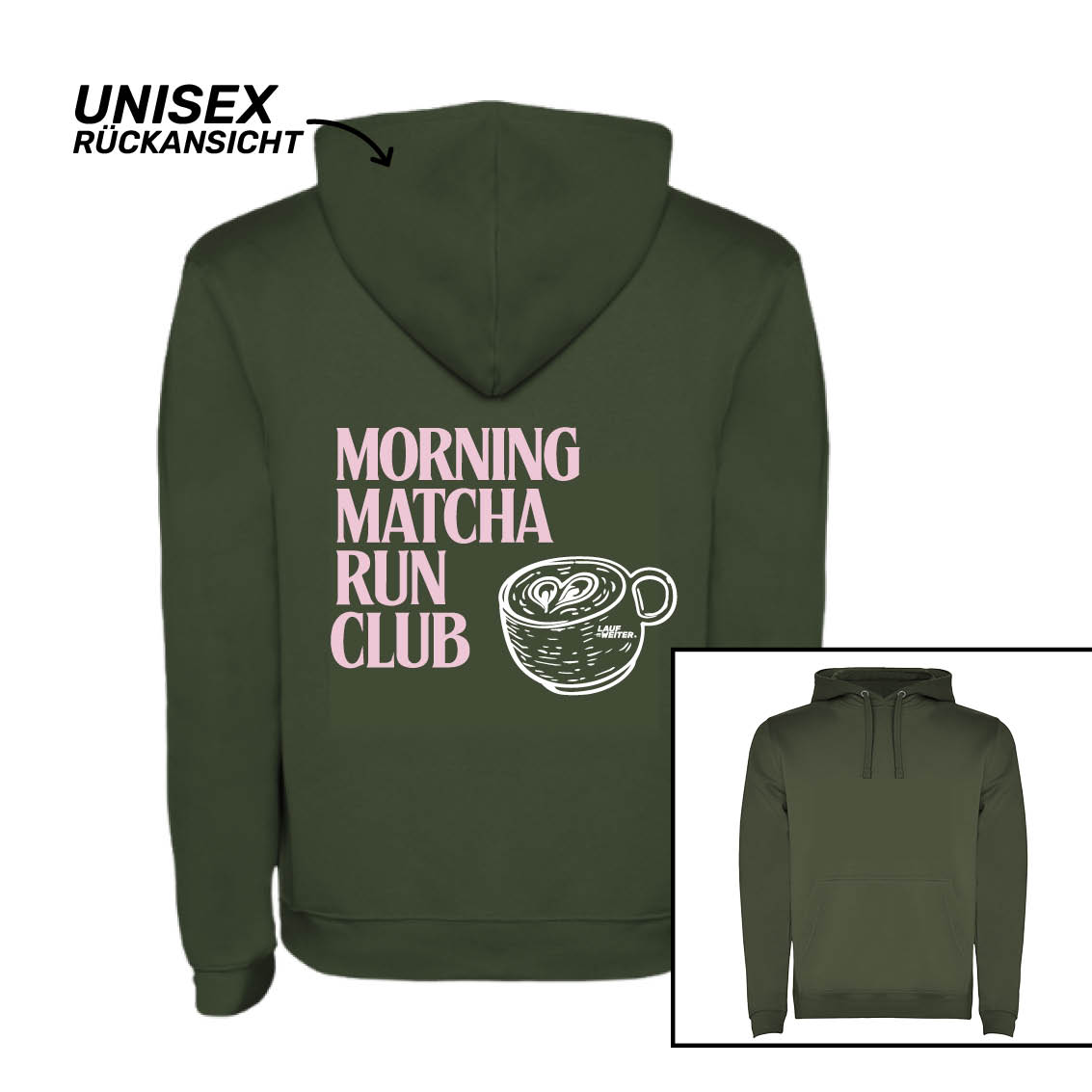 LAUF WEITER Matcha Morning Run Hoodie