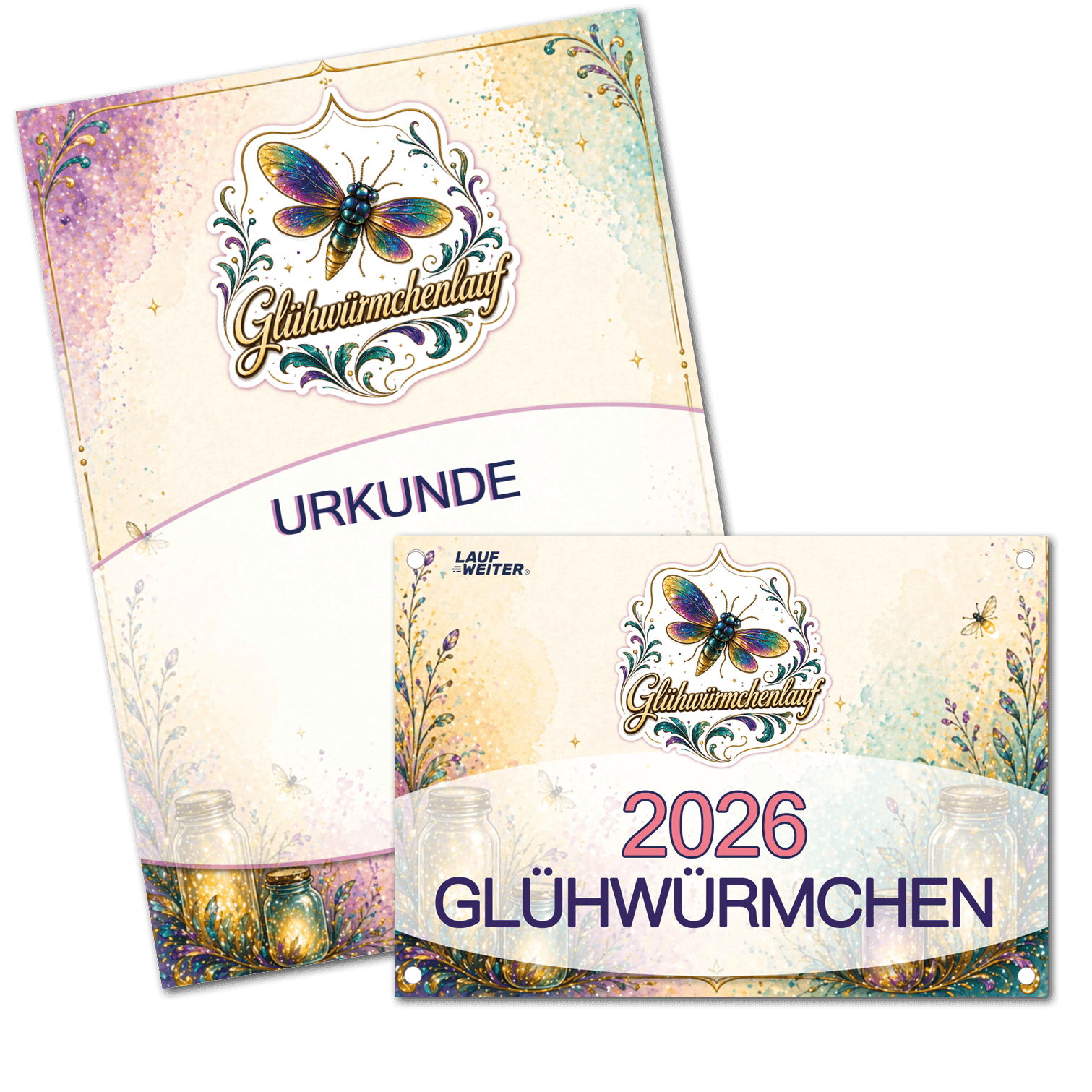 LAUF WEITER Gl&uuml;hw&uuml;rmchen Lauf 2026 Startnummer & Urkunde
