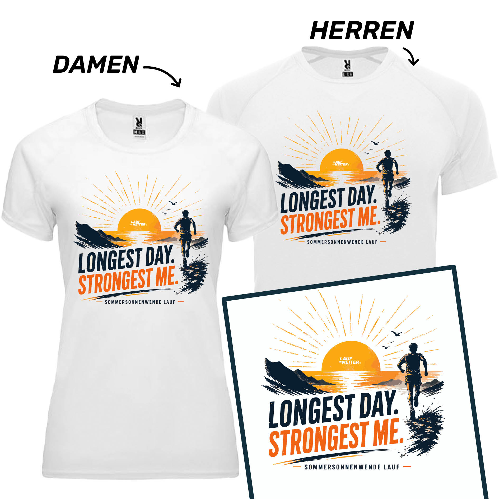 LAUF WEITER Sommersonnenwende Lauf T-Shirts