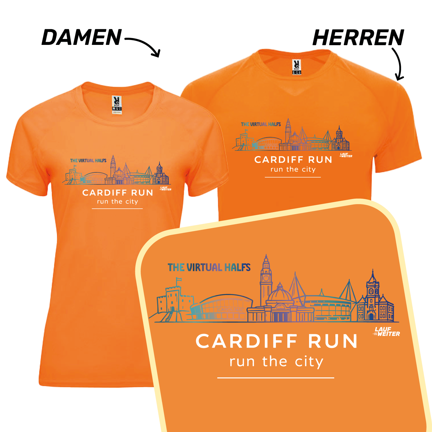 LAUF WEITER Cardiff Run T-Shirts