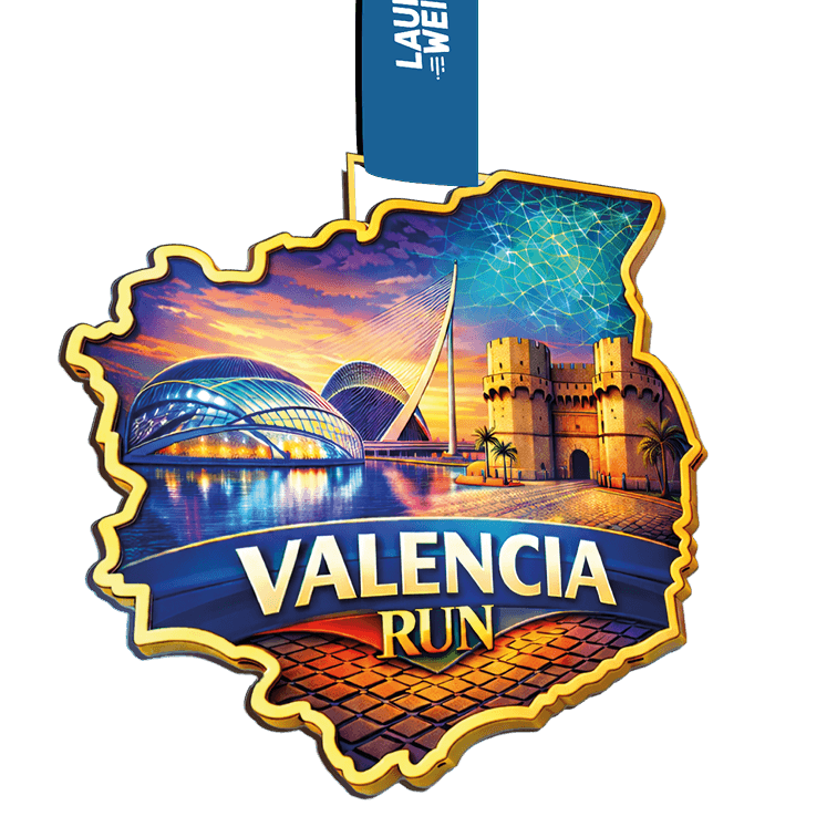 LAUF WEITER Valencia Run Medaille