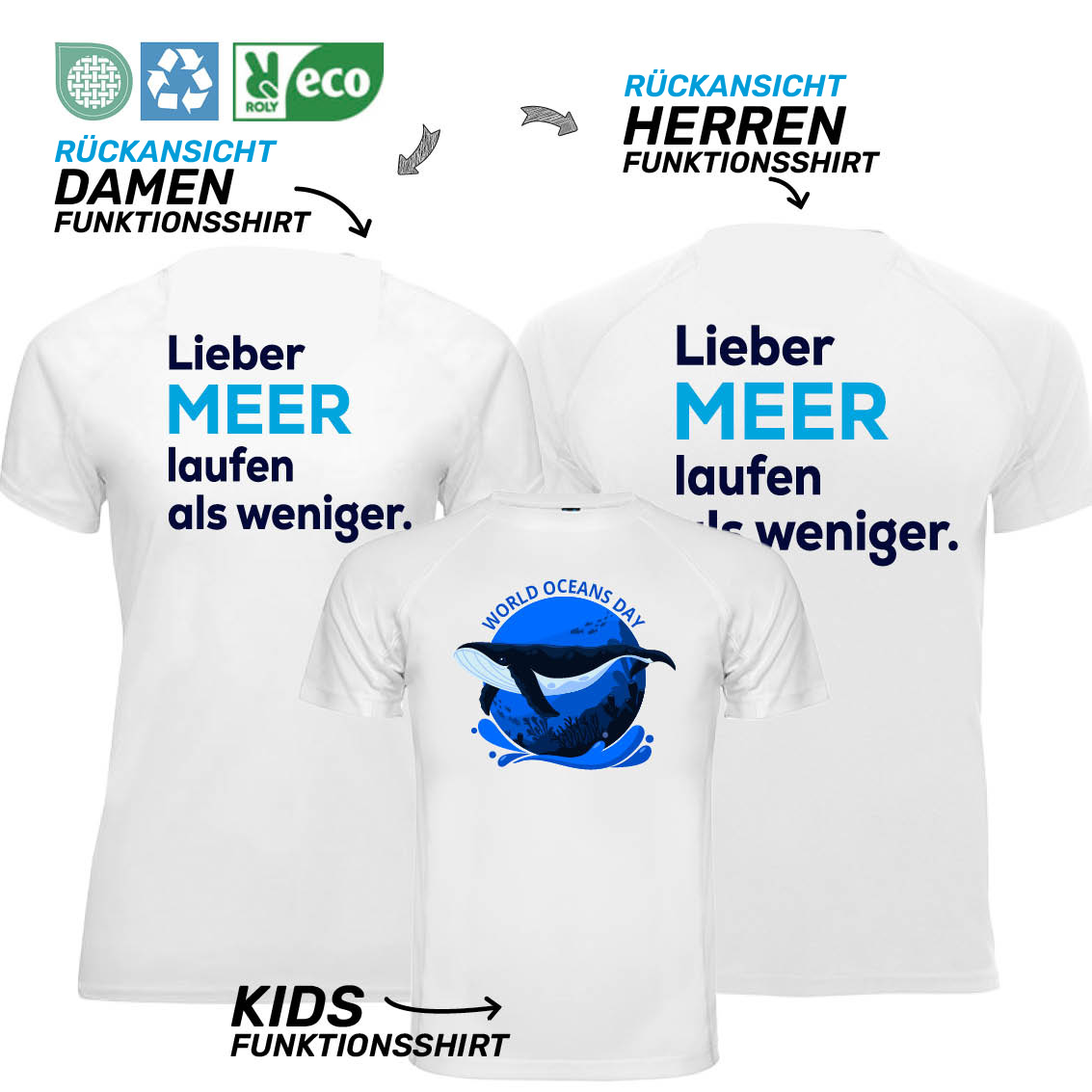 LAUF WEITER World Ocean Day Run T-Shirts