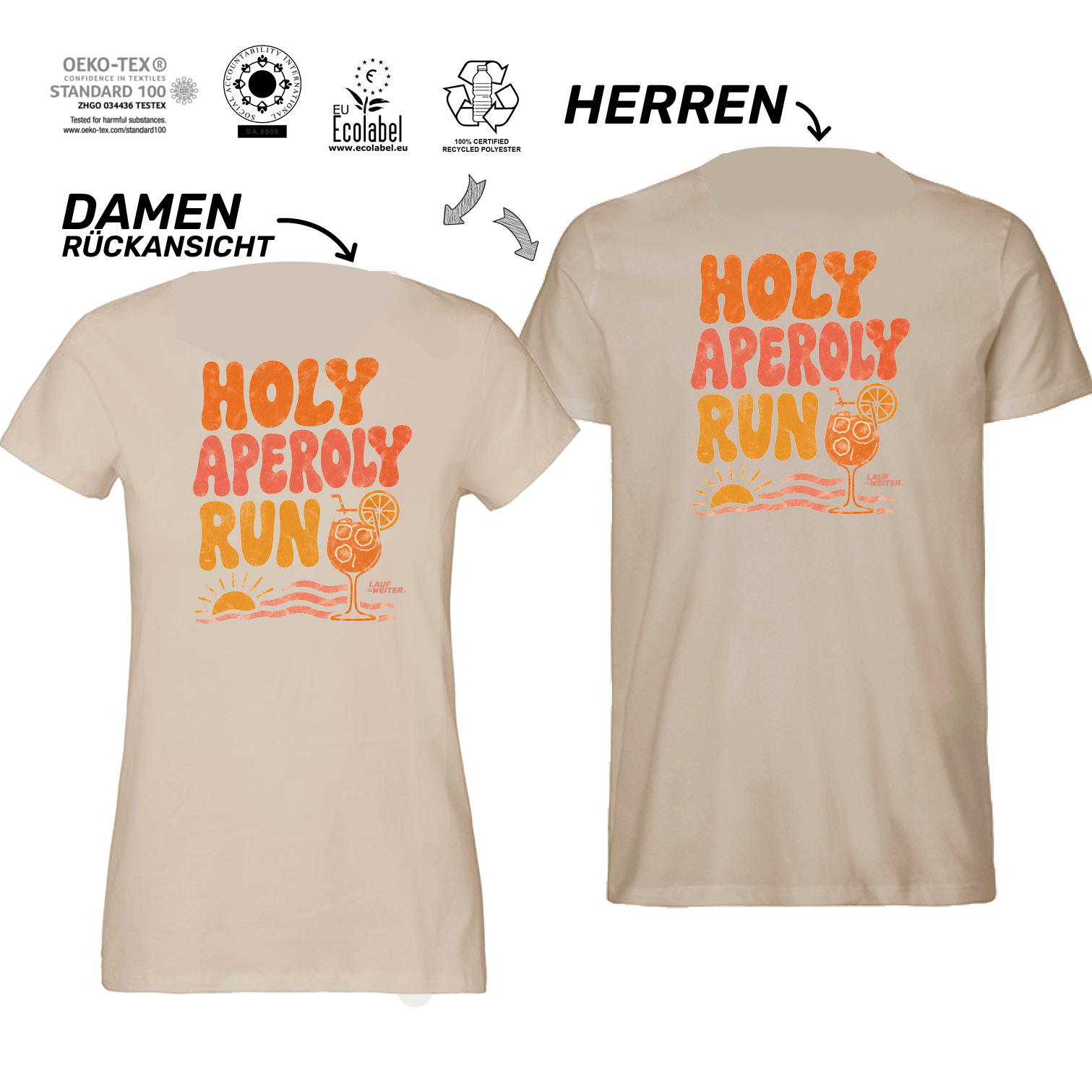 LAUF WEITER Holy Aperoly Run Baumwolle Shirt